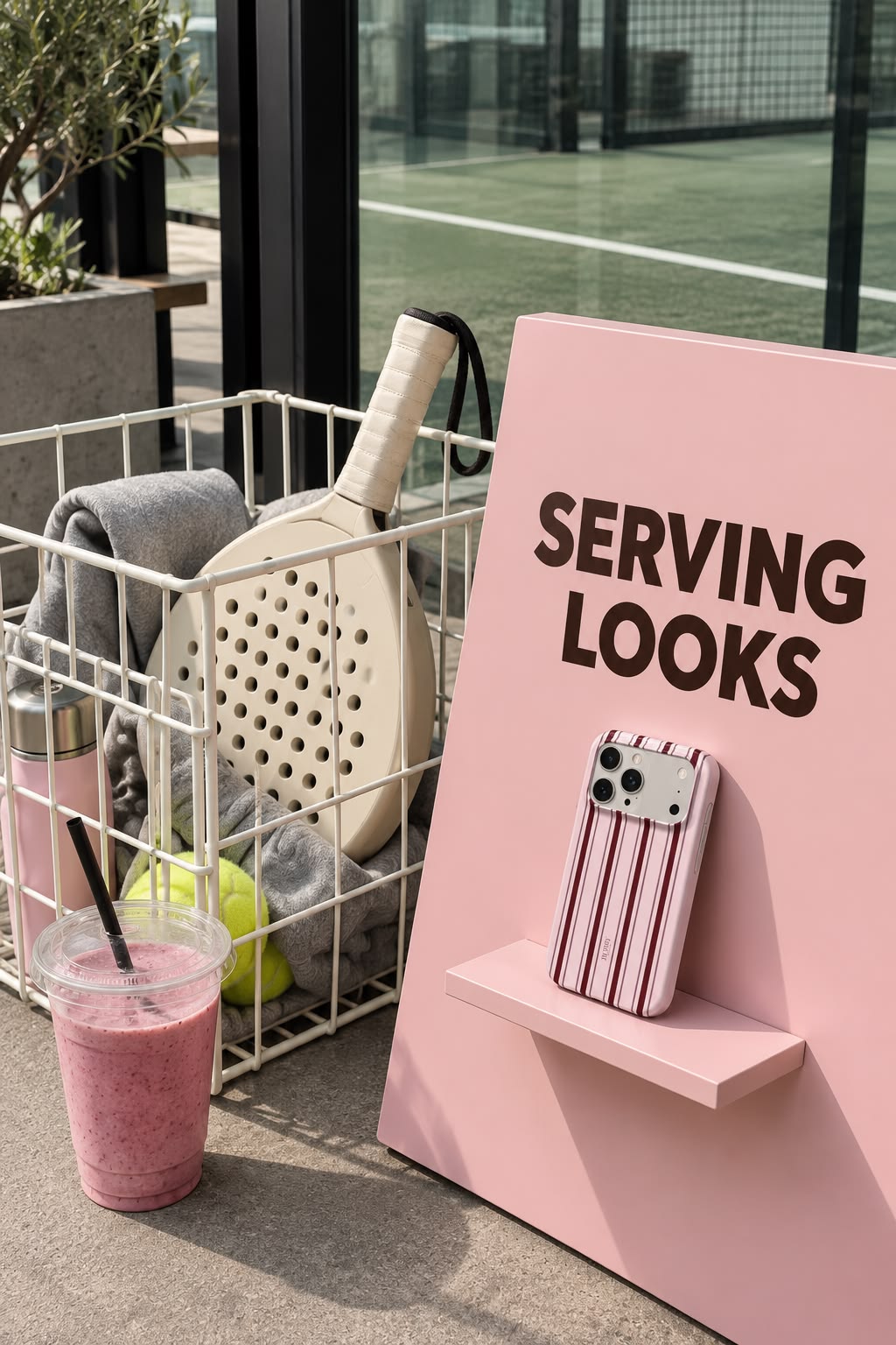 Pink Fifth mobilcover med stribet design
