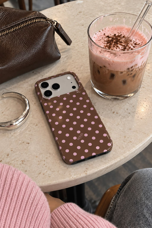 iPhone-skal med stilren design färg: rosa – Strawberry Mocha