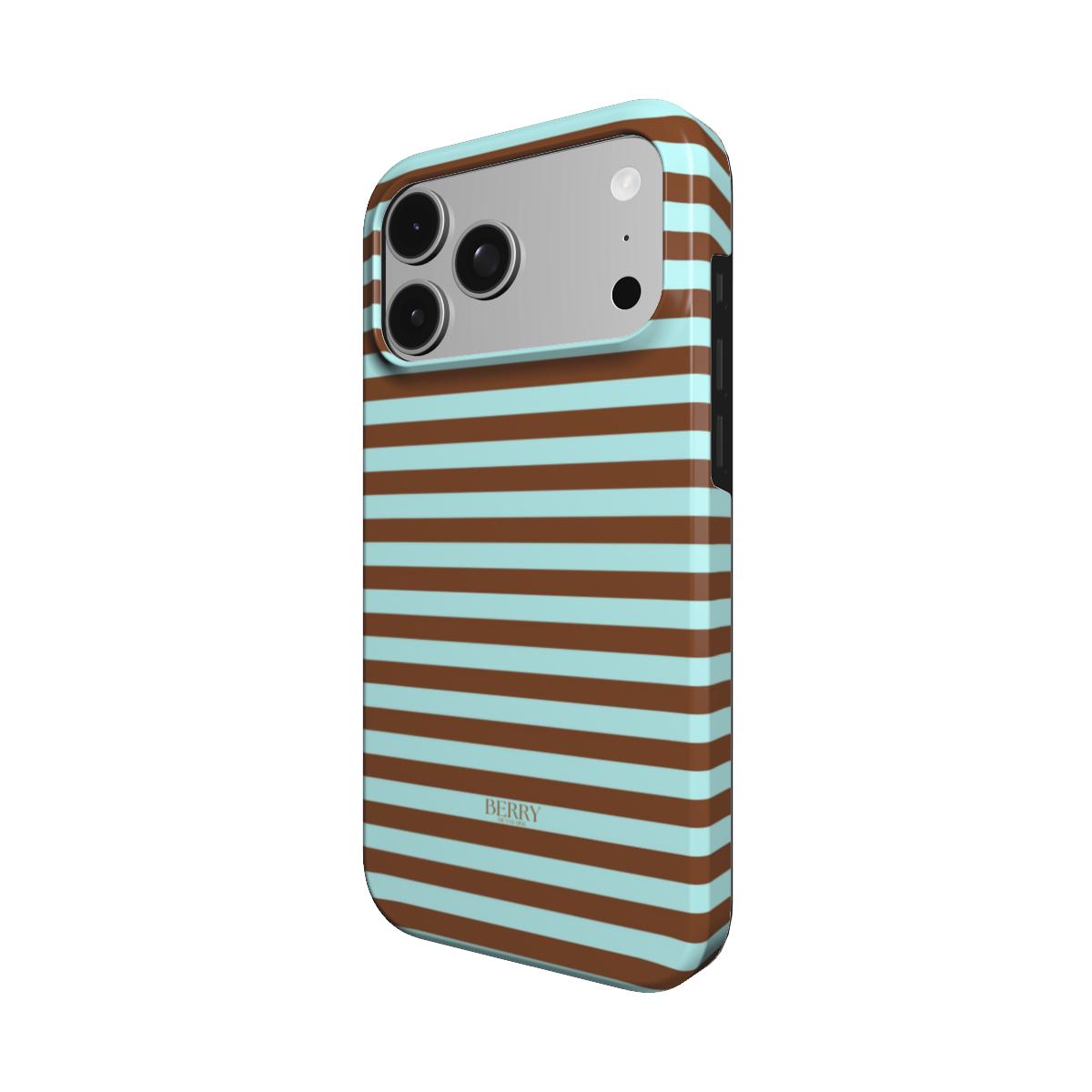 iPhone-Hülle mit Streifen Farbe: Blau – Blueberry Cookie