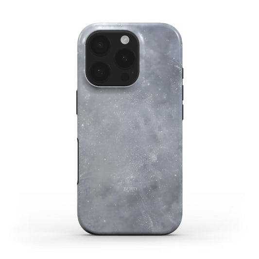 Sølvfarvet iPhone-cover med glitterdesign, design Crispy Silver