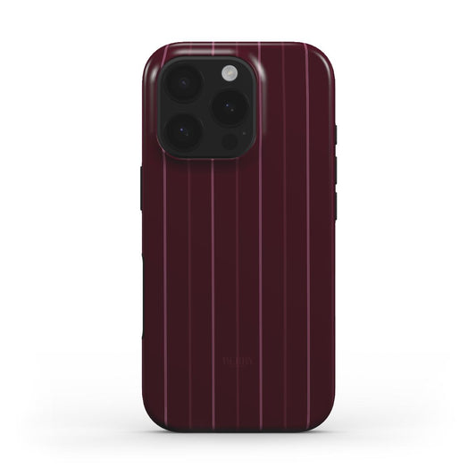 iPhone-skal med randig design färg: vinröd – Burgundy Fifth