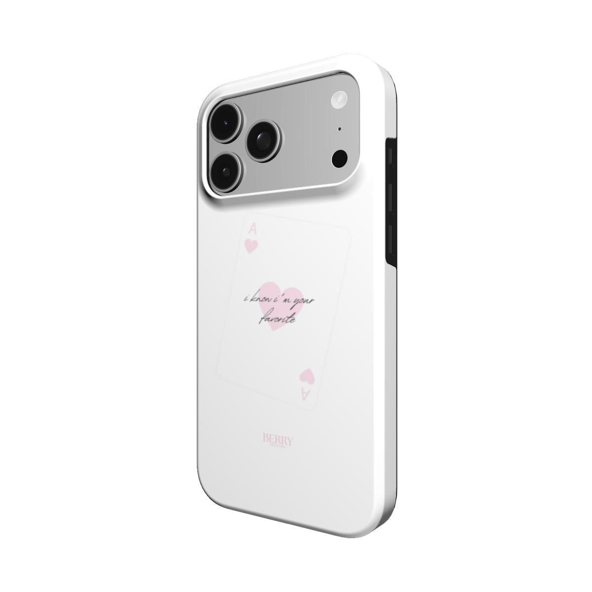 Lyserødt iPhone-cover med dekorativt design, design I'm your favorite
