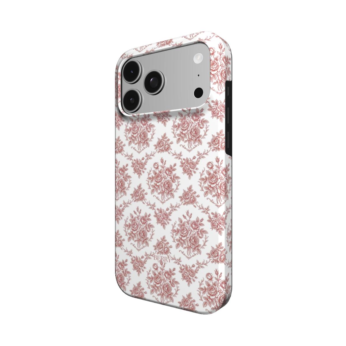 Burgundy Dreams – ボルドーのバラ柄のiPhoneケース