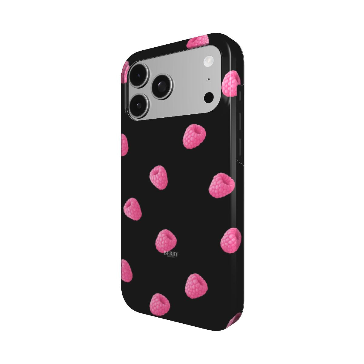Raspberry Kisses Midnight – ピンクの洗練されたデザインのiPhoneケース