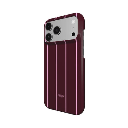 iPhone case with striped design in burgundy – Burgundy Avenue