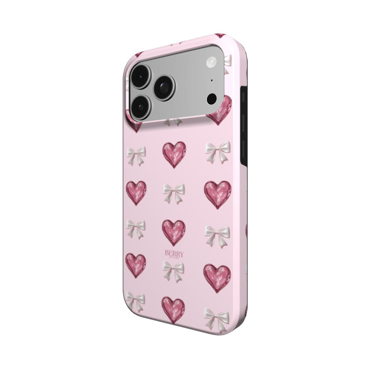 Custodia per iPhone con motivo a cuore colore: rosa – Glass Hearts