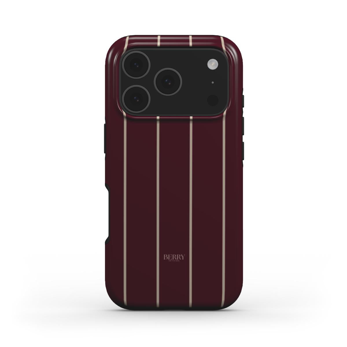 iPhone-Hülle mit Streifendesign Farbe: Bordeaux – Burgundy Cream