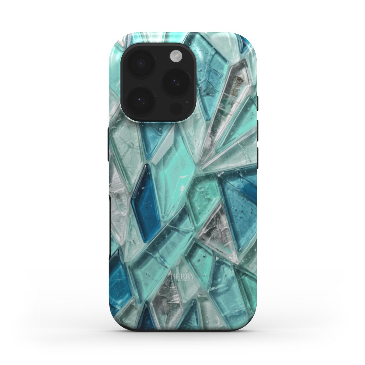 iPhone-Hülle mit dekorativem Muster Farbe: Blau – Mykonos