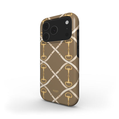 iPhone-hoesje met decoratief ontwerp kleur: goud – Golden Buckle