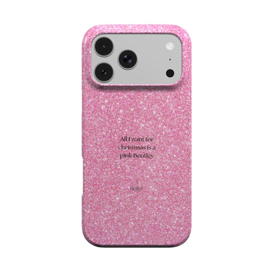 iPhone-Hülle mit glamourösem Design Farbe: Rosa – All I want for christmas is a pink Bentley Glam