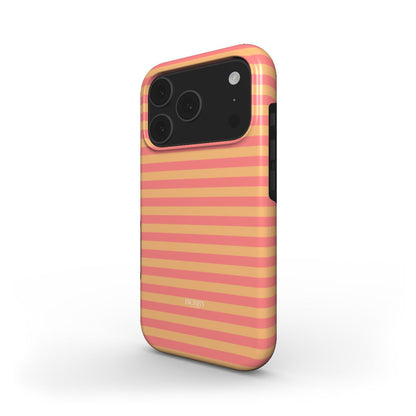 iPhone-hoesje met strepen – Peach iPhone MagSafe