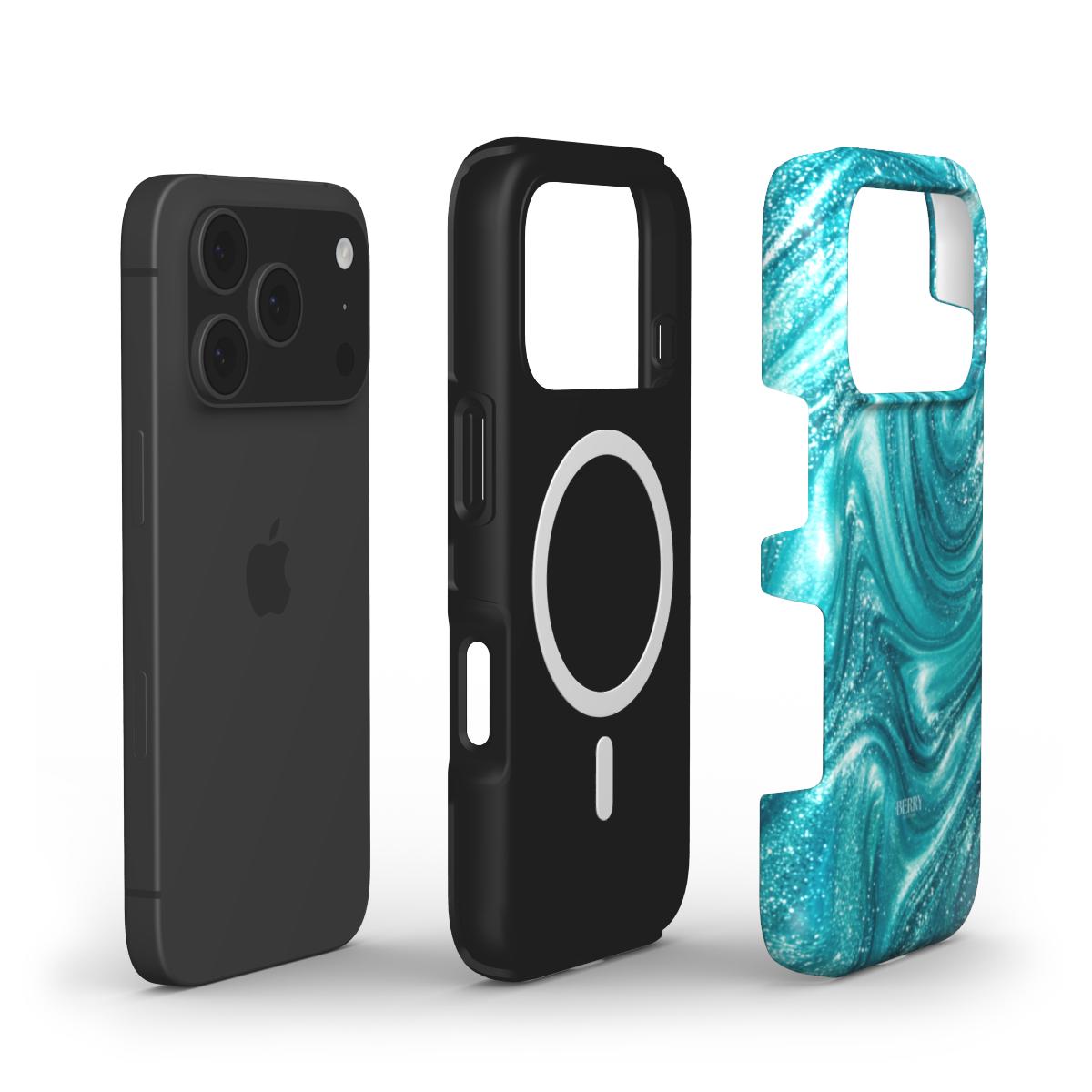iPhone-Hülle mit glamourösem Design Farbe: Blau – St. Tropez iPhone MagSafe