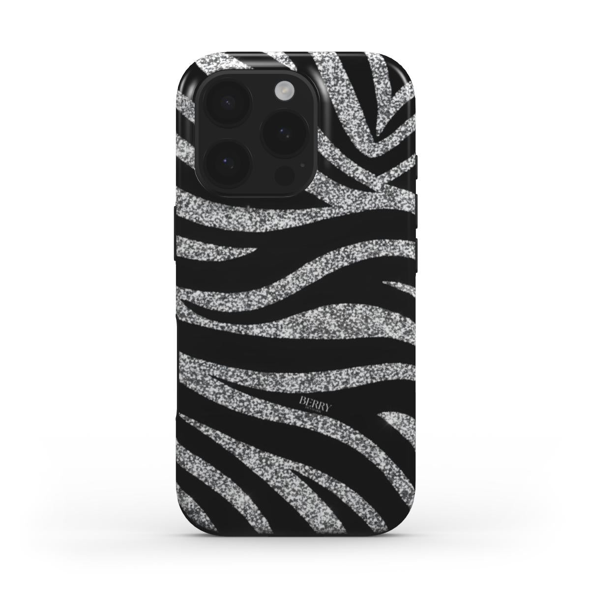 Sort iPhone-cover med stilrent design, design Crystal Zebra iPhone MagSafe