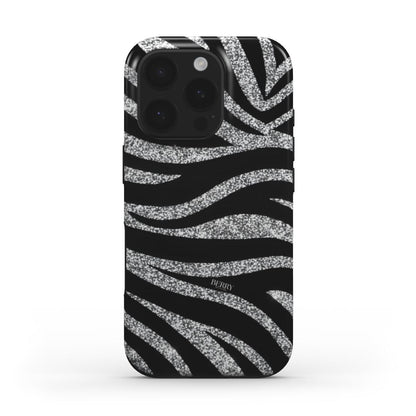 Sort iPhone-cover med stilrent design, design Crystal Zebra iPhone MagSafe