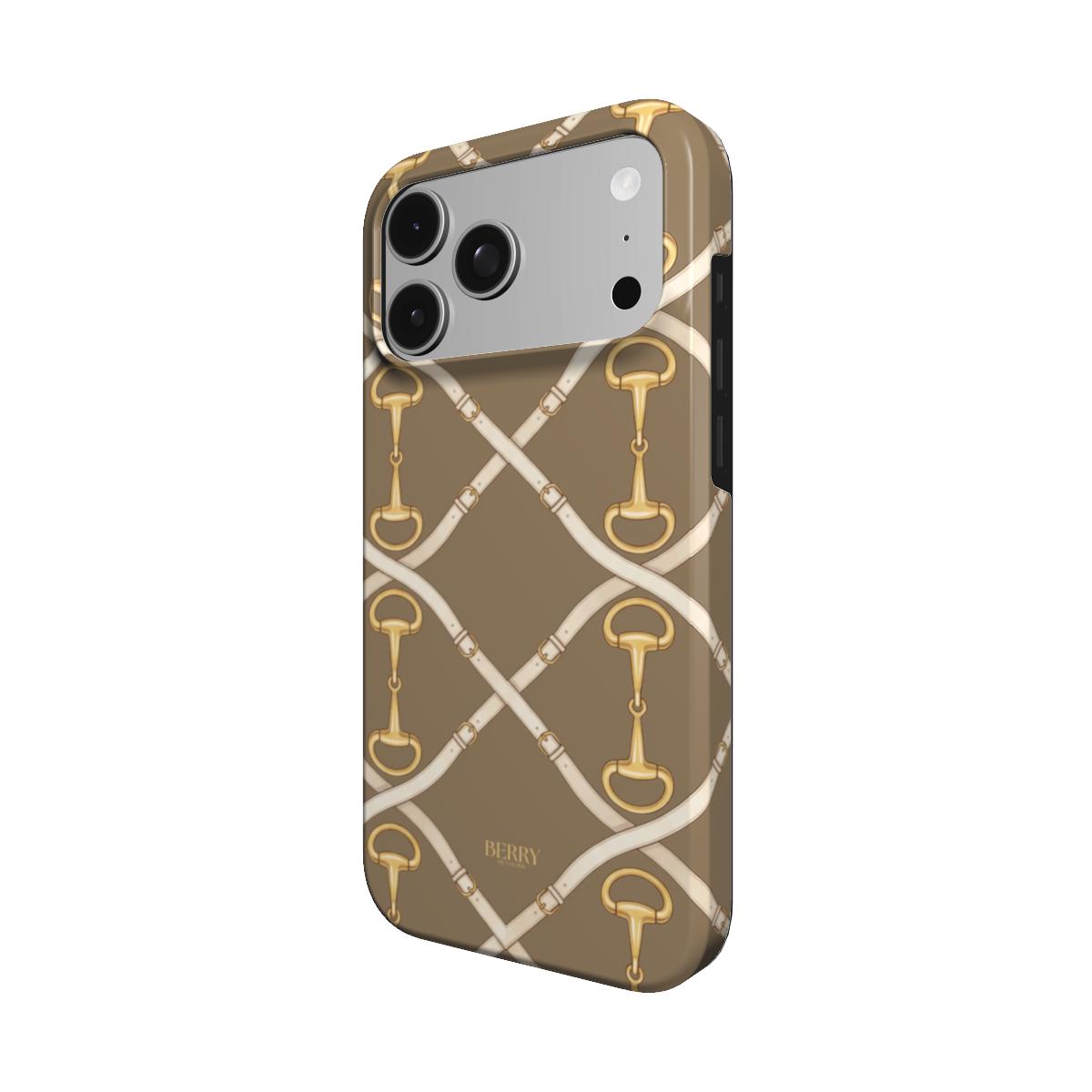 iPhone-hoesje met decoratief ontwerp kleur: goud – Golden Buckle