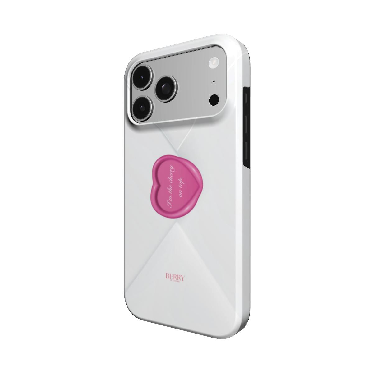 Funda para iPhone con motivo de cerezas color: rosa – The Cherry On Top