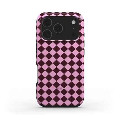 iPhone-skal med stilren design färg: vinröd – Pink Avenue