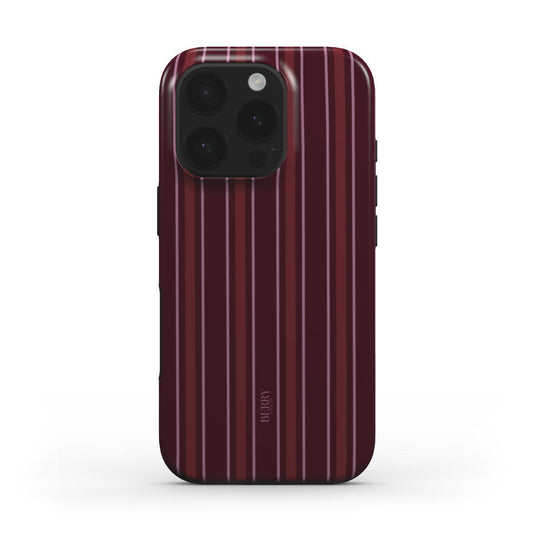 iPhone-Hülle mit Streifendesign Farbe: Bordeaux – Pomegranate