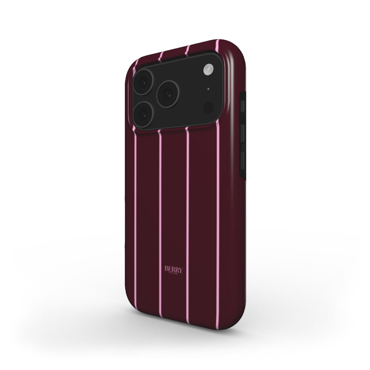 iPhone case with striped design – Burgundy Avenue