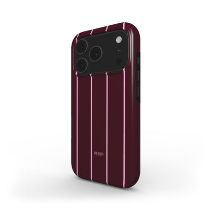 iPhone case with striped design – Burgundy Avenue