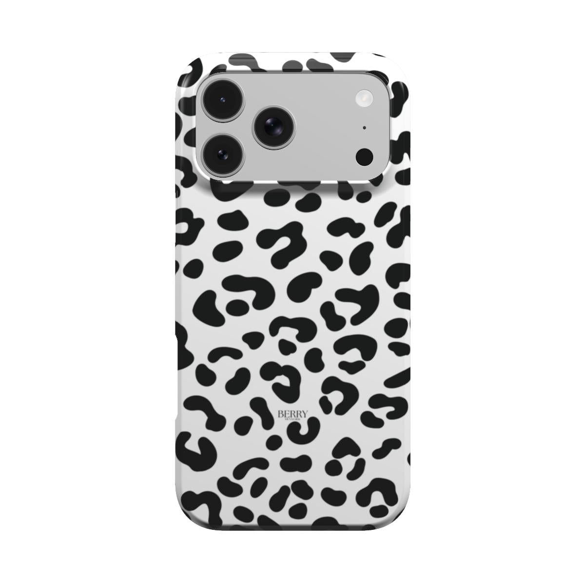 Coque pour iPhone avec imprimé léopard couleur : blanc – White Leopard