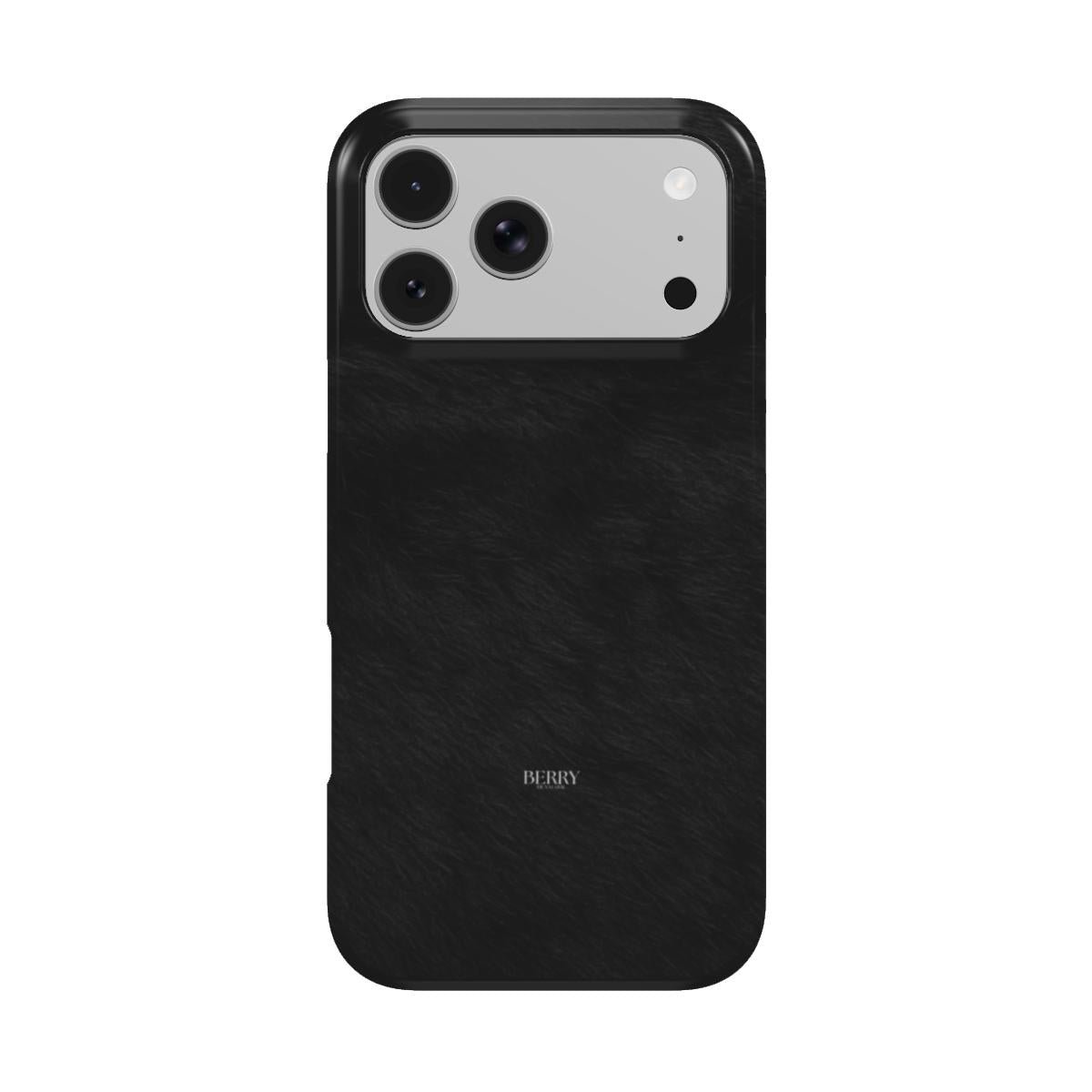 Sort iPhone-cover med dekorativt design – Black Fur