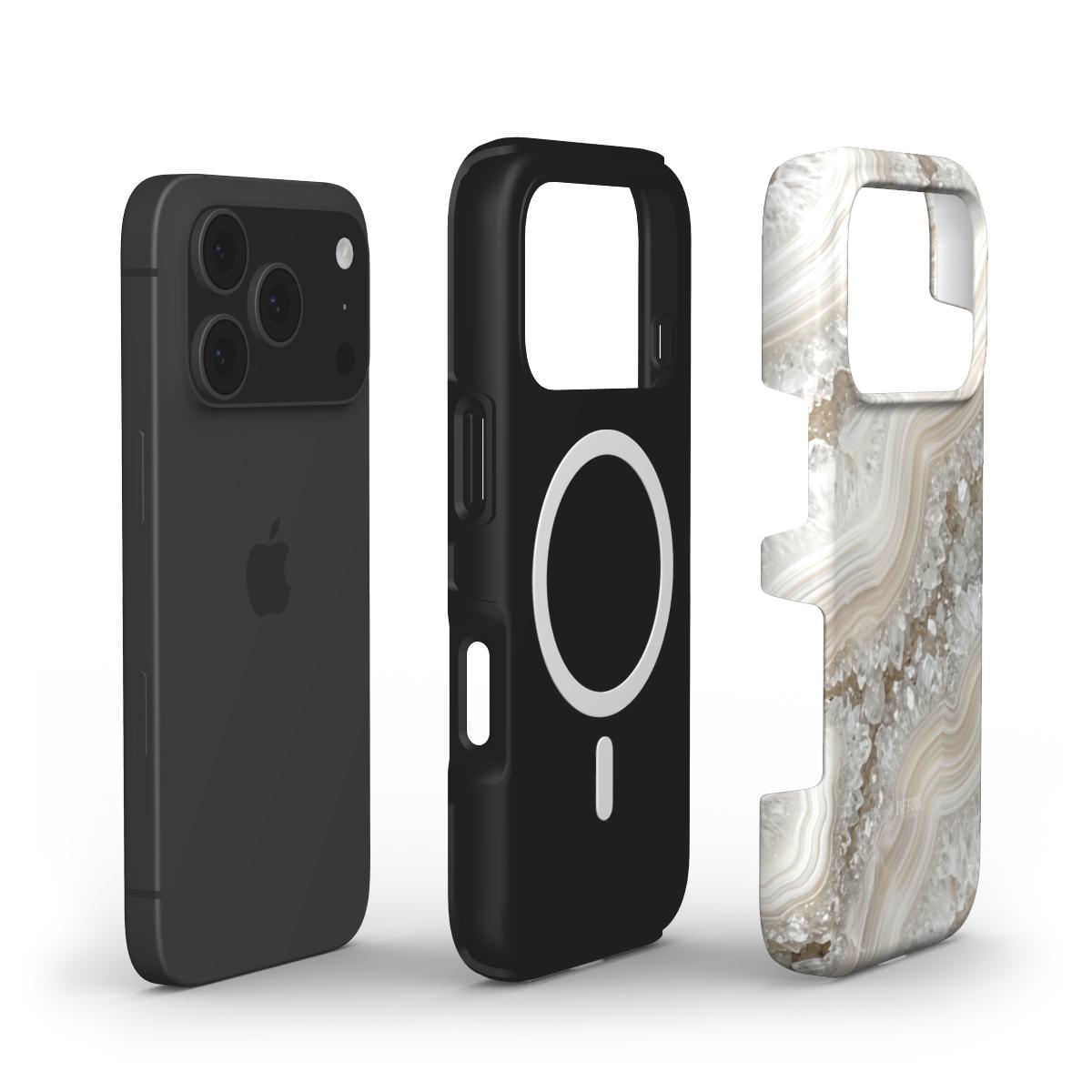 Θήκη iPhone με διακοσμητικό μοτίβο χρώμα: μπεζ – Monte Carlo iPhone MagSafe