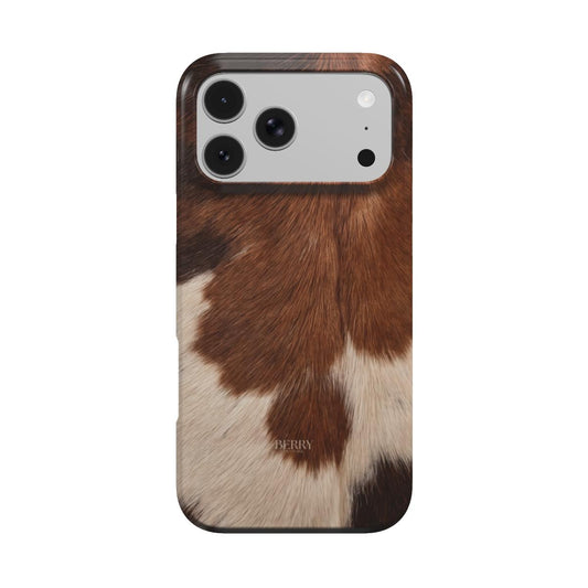 Funda para iPhone con estampado de vaca color: marrón – Hazel iPhone MagSafe
