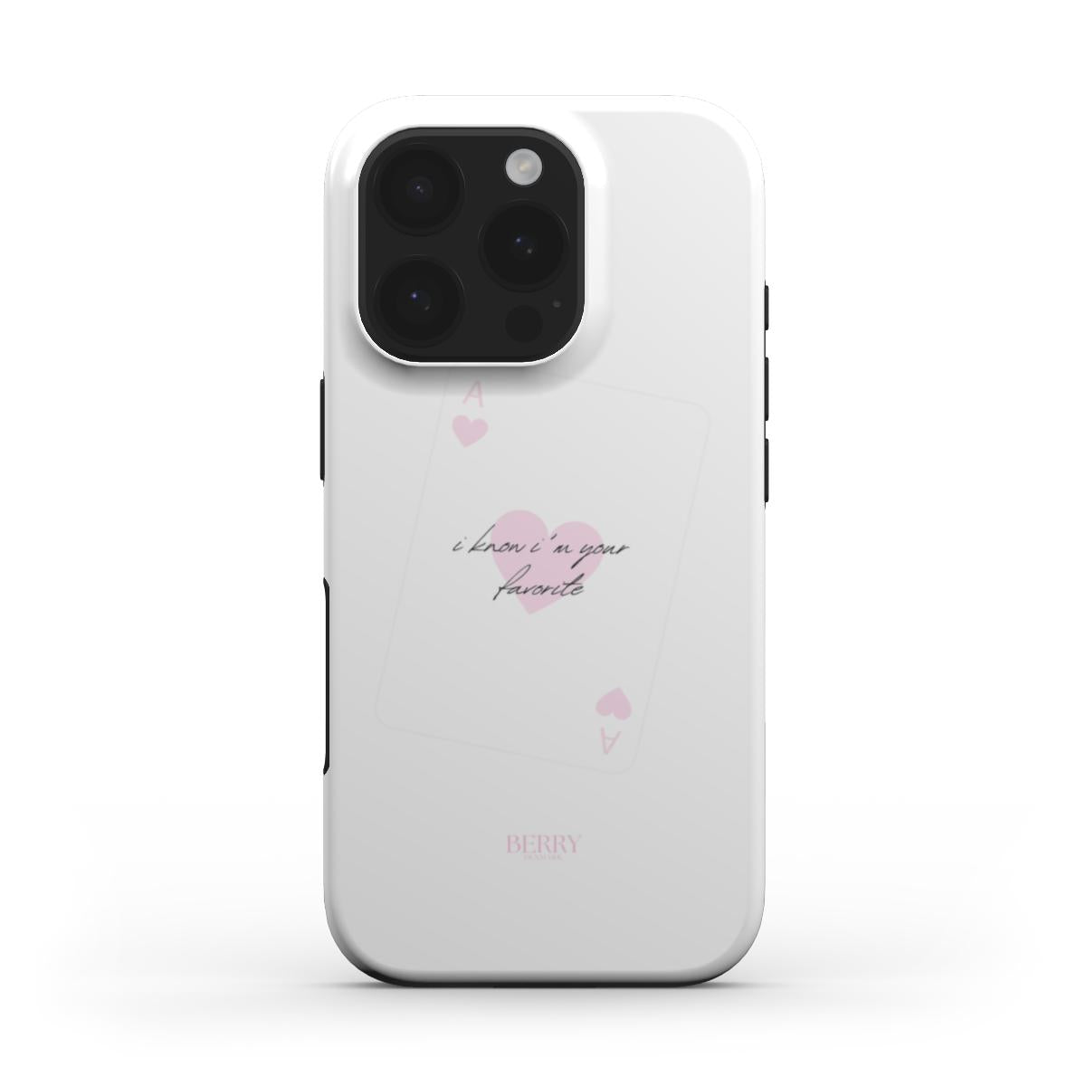 Lyserødt iPhone-cover med dekorativt mønster, I'm your favorite iPhone MagSafe