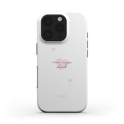 Lyserødt iPhone-cover med dekorativt mønster, I'm your favorite iPhone MagSafe