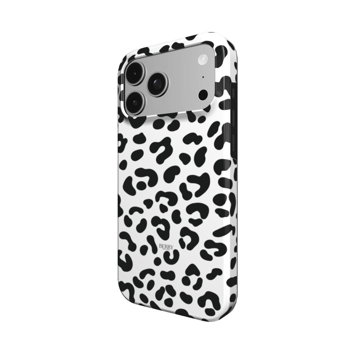 Coque pour iPhone avec imprimé léopard couleur : blanc – White Leopard