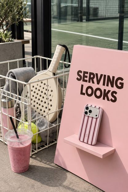 Pink Fifth mobilcover med stribet design
