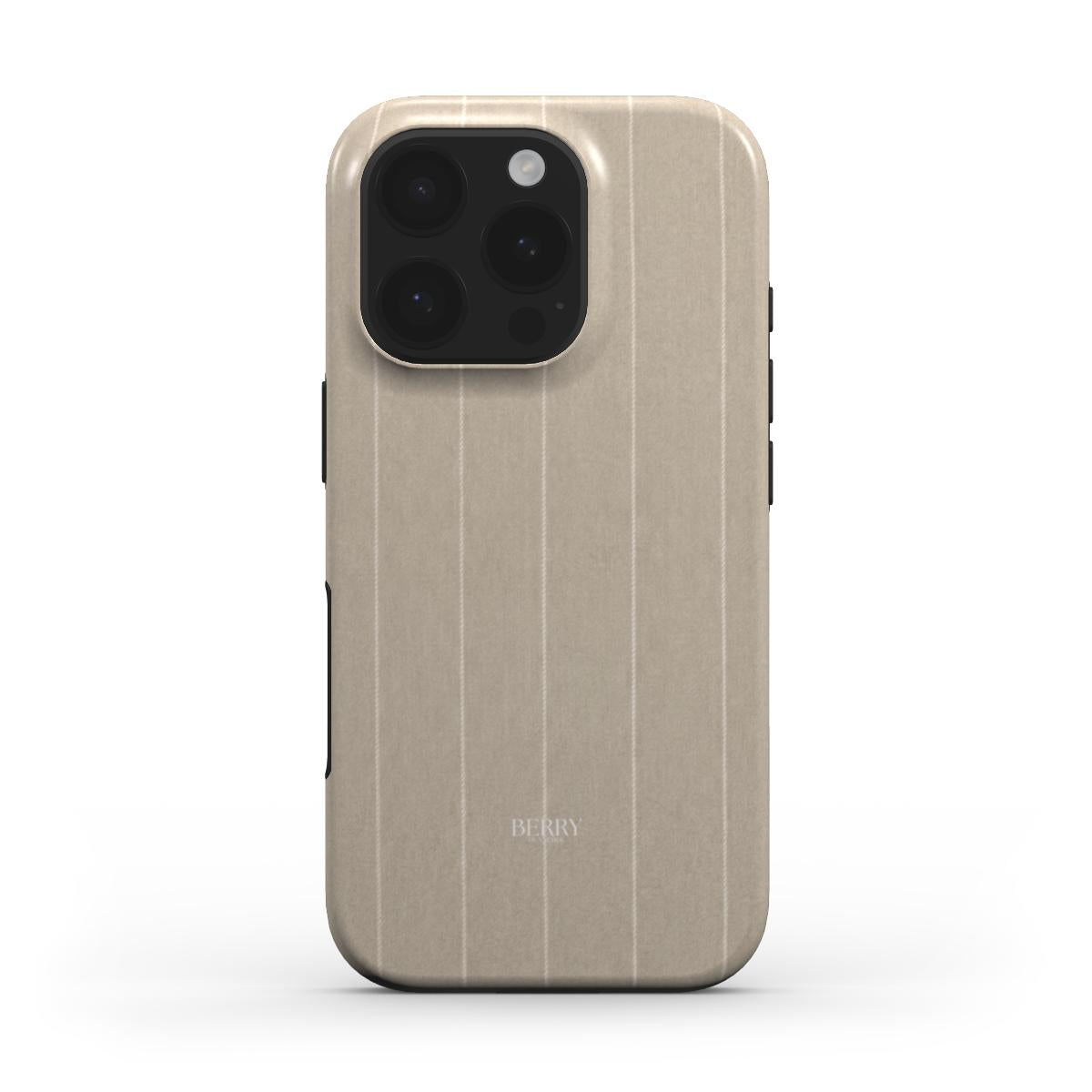 iPhone-Hülle mit dekorativem Design – Beige suit
