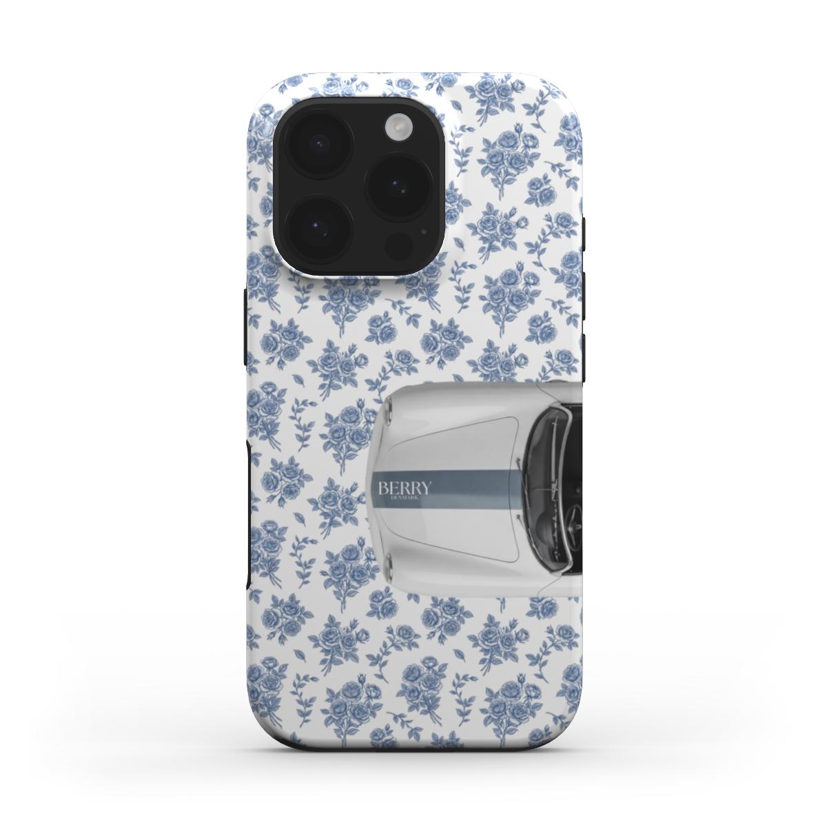 iPhone-deksel med rosemotiv – Cabriolet Blues