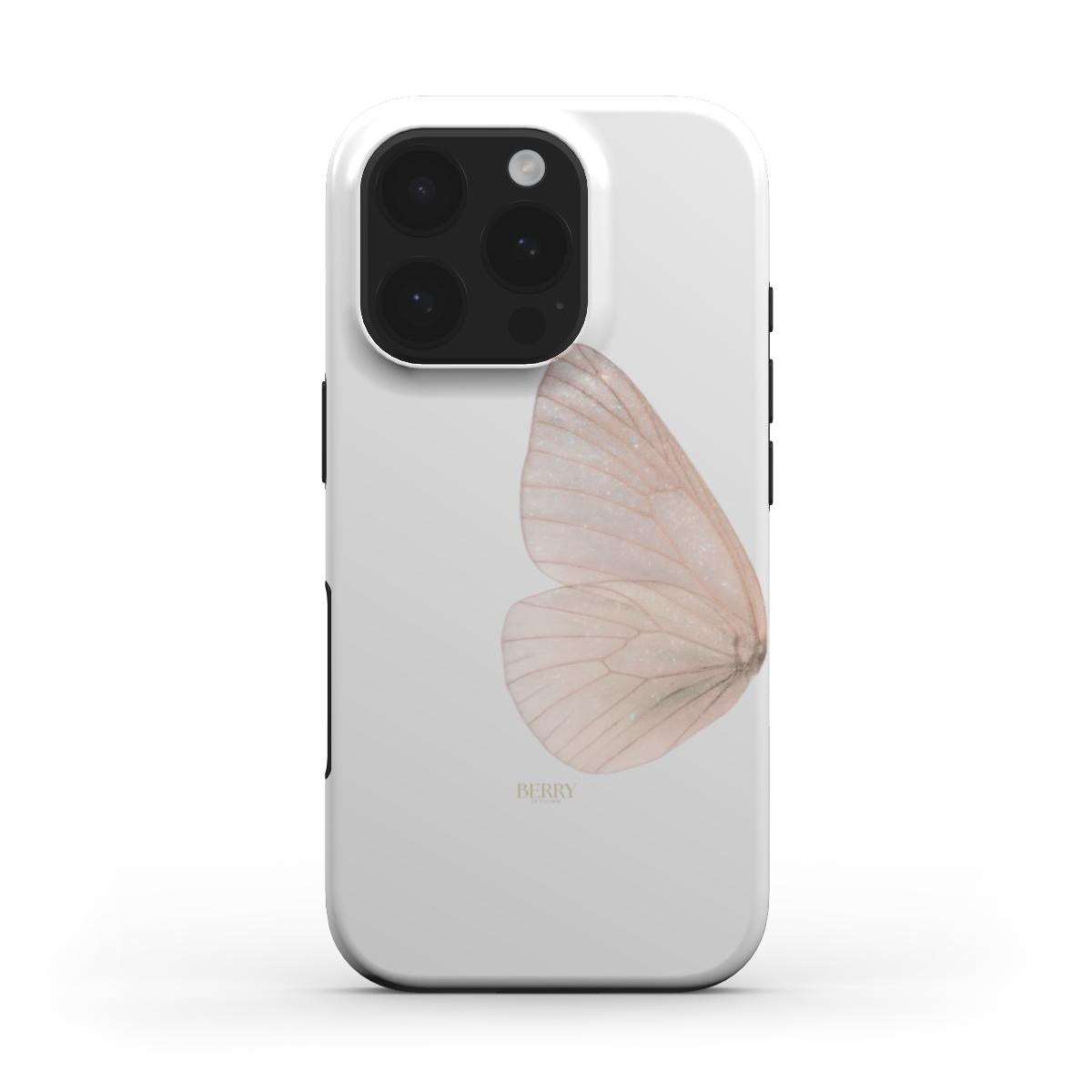 iPhone case with rose motif in rose pink – Butterfly Dreams Rosegold