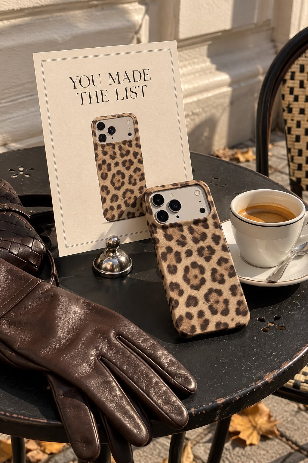 iPhone-Hülle mit Leopardenmuster Farbe: Braun – Wild Honey