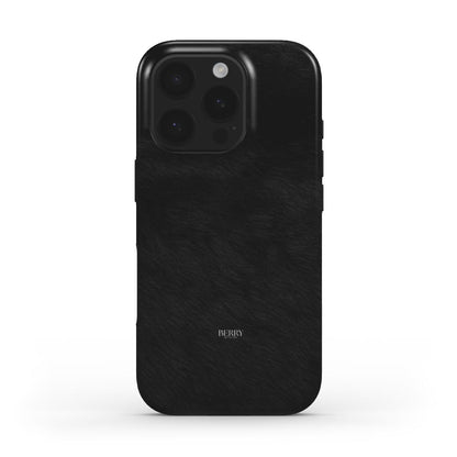 Sort iPhone-cover med dekorativt design, design Black Fur
