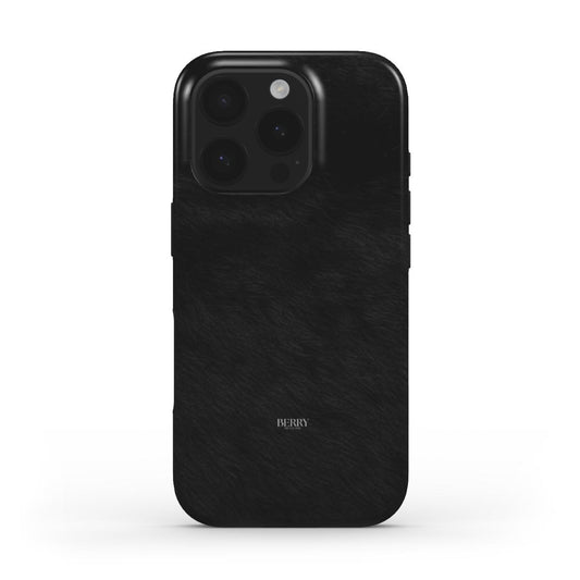 iPhone-Hülle mit dekorativem Design Farbe: Schwarz – Black Fur