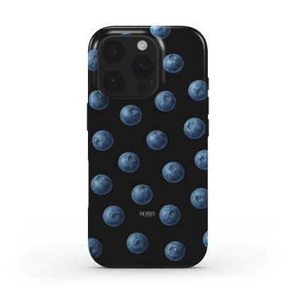 iPhone case with sleek design in blue – Blueberry Kisses Midnight