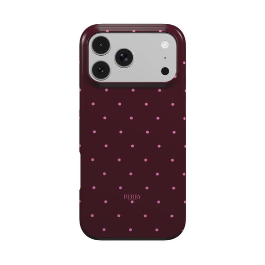 iPhone-skal med stilren design färg: vinröd – Burgundy Freckle