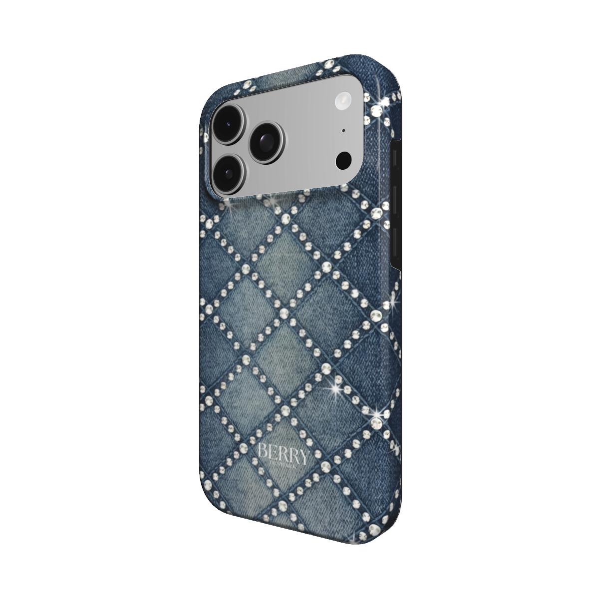iPhone case with decorative design – 00's Denim
