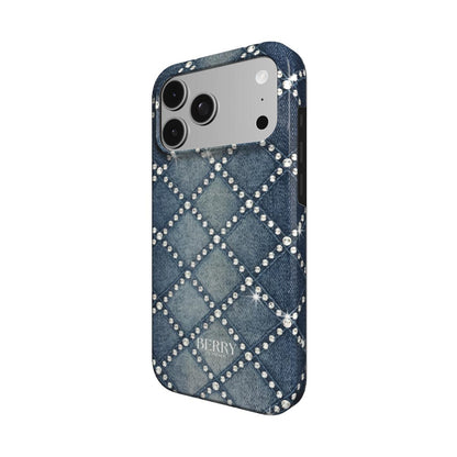 iPhone case with decorative design – 00's Denim