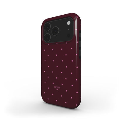 iPhone-deksel med stilrent design farge: burgunder – Burgundy Freckle