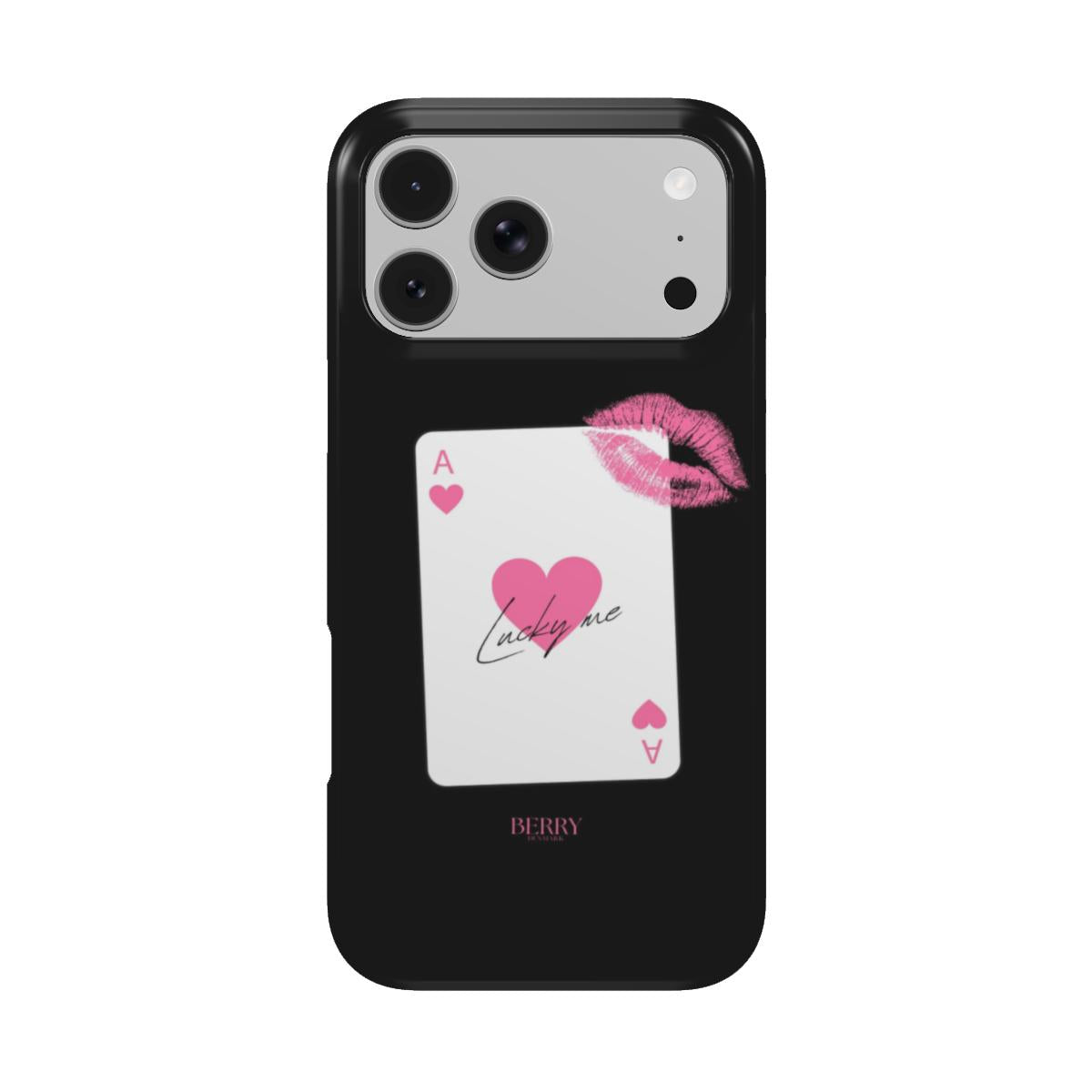 Θήκη iPhone με διακοσμητικό σχέδιο χρώμα: ροζ – Lucky Me
