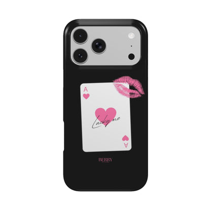 Θήκη iPhone με διακοσμητικό σχέδιο χρώμα: ροζ – Lucky Me