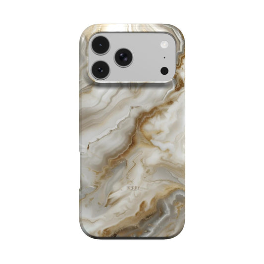 Funda para iPhone con patrón de mármol color: beige – Desert Marble Quartz
