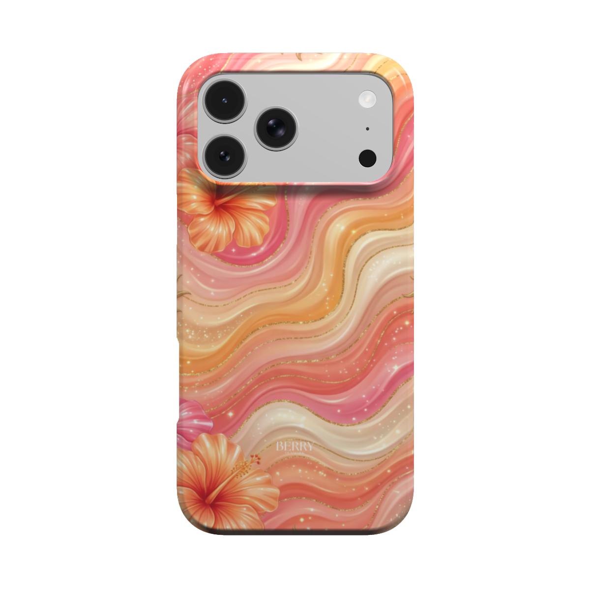 Custodia per iPhone con motivo decorativo – Peach Melba