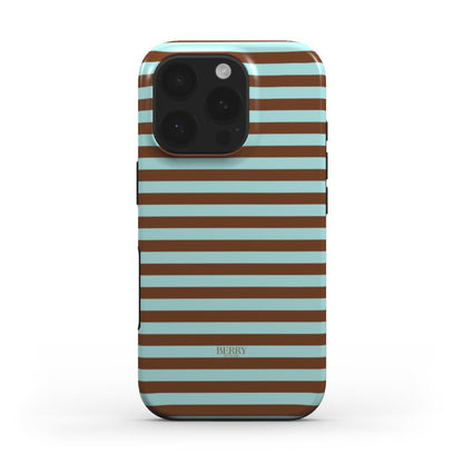 iPhone-Hülle mit Streifen Farbe: Blau – Blueberry Cookie