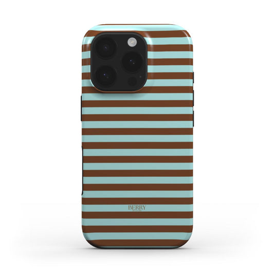 iPhone-Hülle mit Streifen Farbe: Blau – Blueberry Cookie