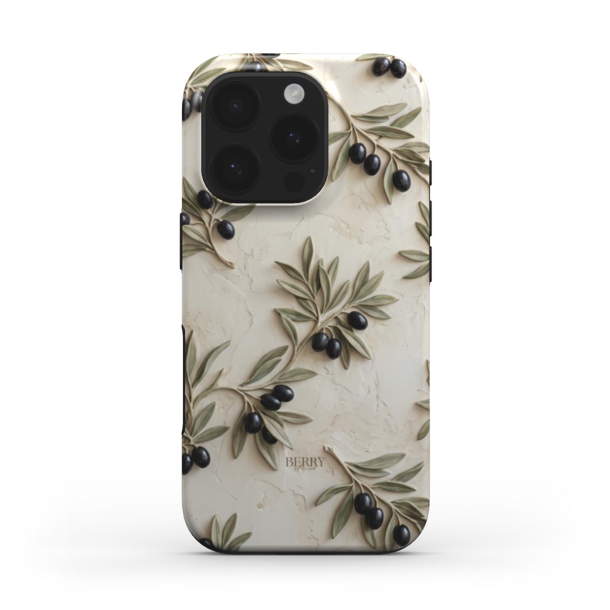Custodia per iPhone con motivo decorativo – Olive iPhone MagSafe